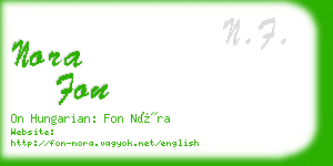 nora fon business card